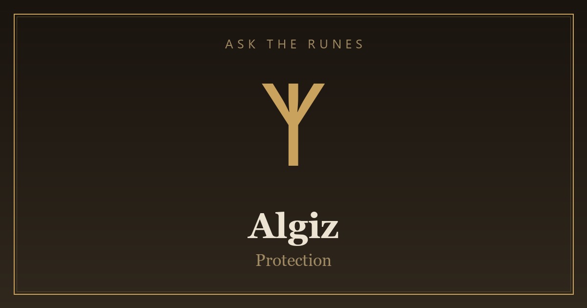 Algiz rune (ᛉ) - Ask the Runes