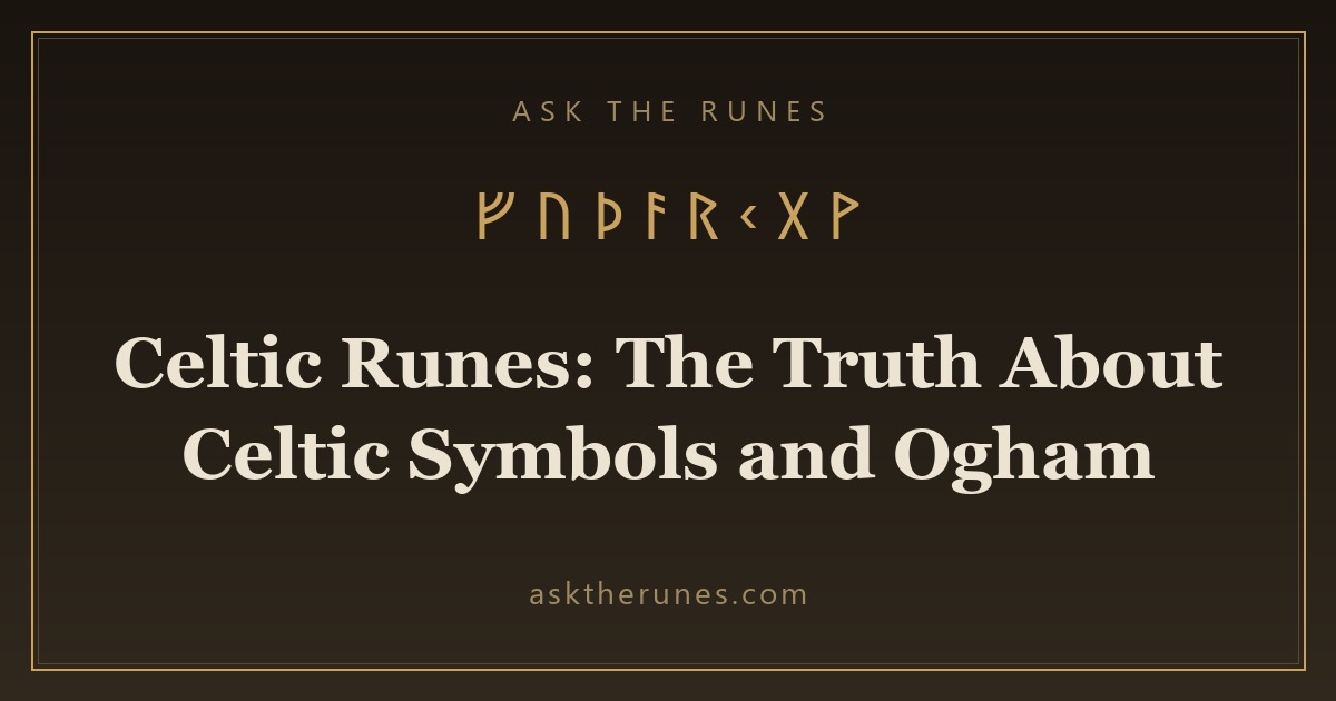 Celtic Runes: The Truth About Celtic Symbols and Ogham - Ask the Runes