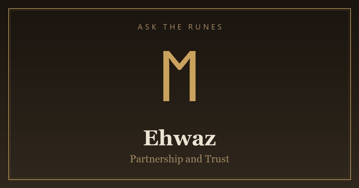 Ehwaz rune (ᛖ) - Ask the Runes