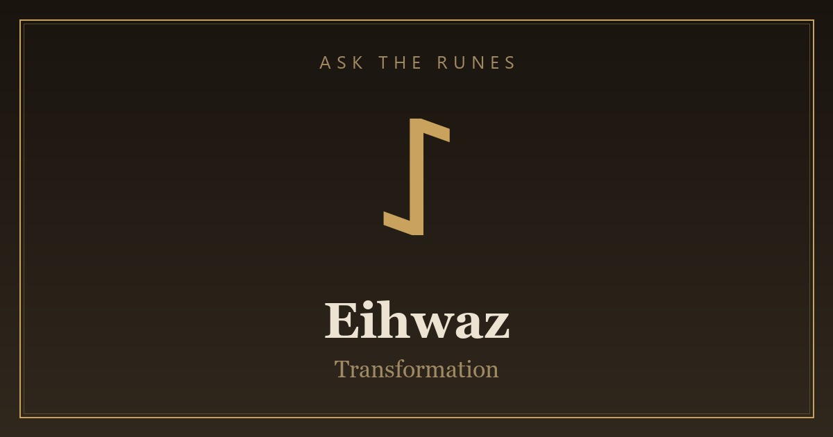 Eihwaz rune (ᛇ) - Ask the Runes