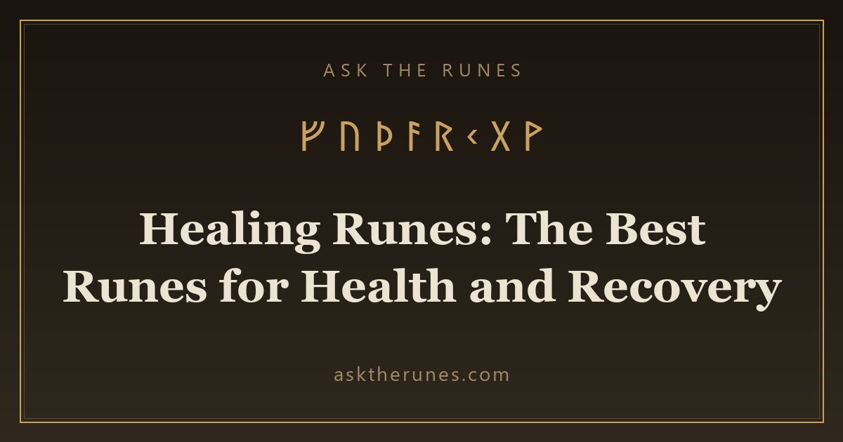 Healing Runes: The Best Runes for Health and Recovery - Ask the Runes