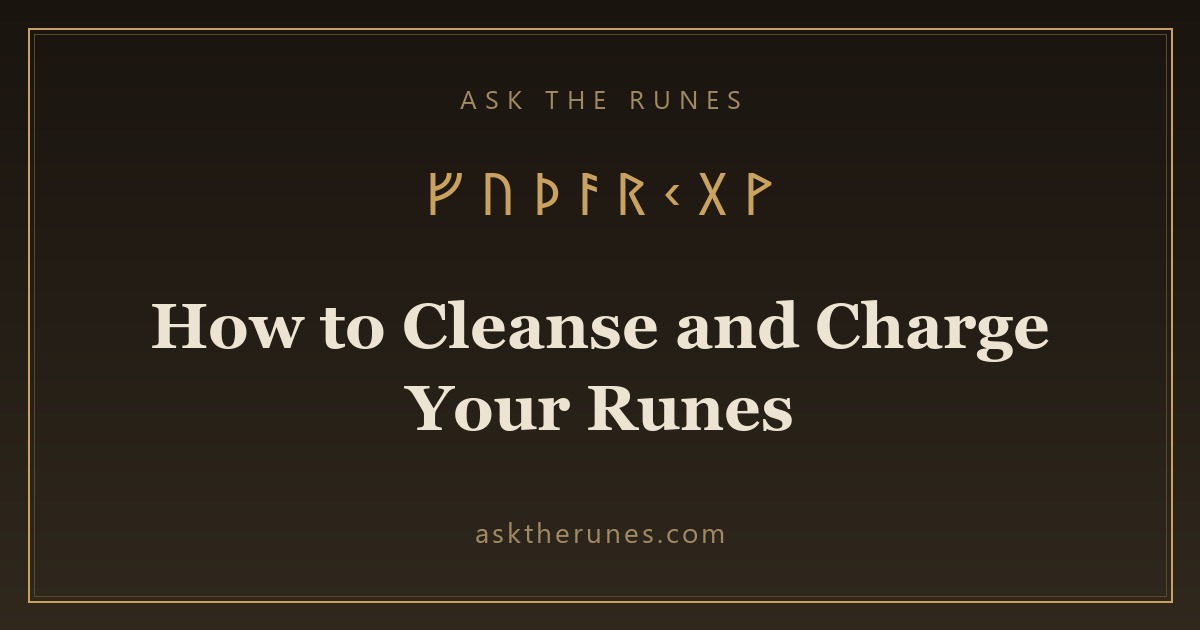 How to Cleanse and Charge Your Runes - Ask the Runes