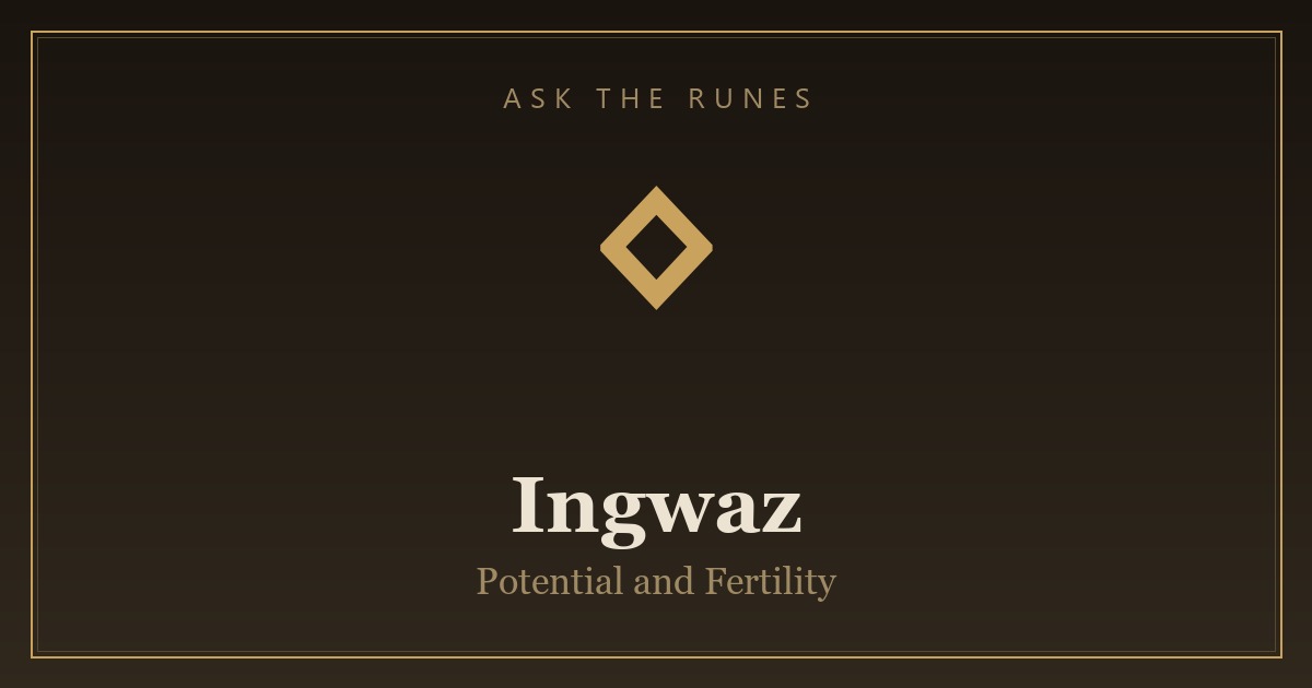 Ingwaz rune (ᛜ) - Ask the Runes