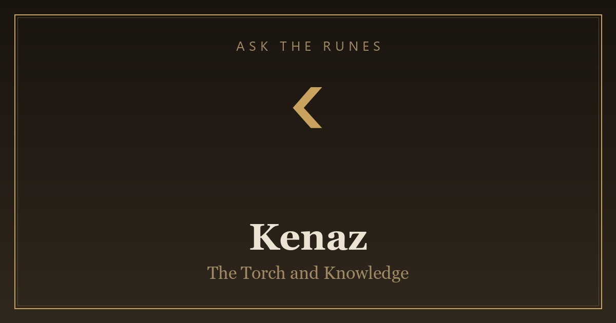 Kenaz rune (ᚲ) - Ask the Runes