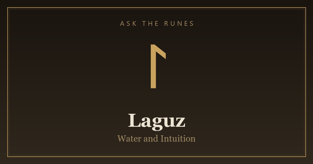 Laguz rune (ᛚ) - Ask the Runes