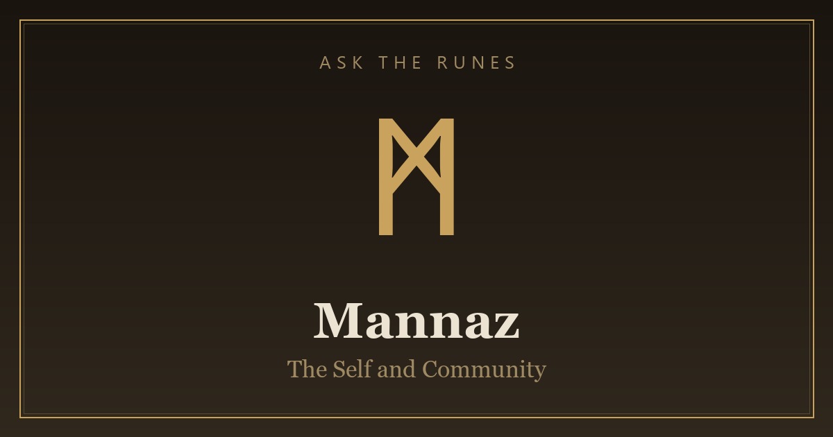 Mannaz rune (ᛗ) - Ask the Runes