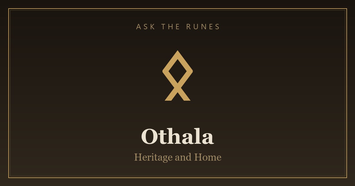 Othala rune (ᛟ) - Ask the Runes