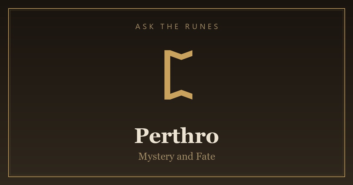 Perthro rune (ᛈ) - Ask the Runes