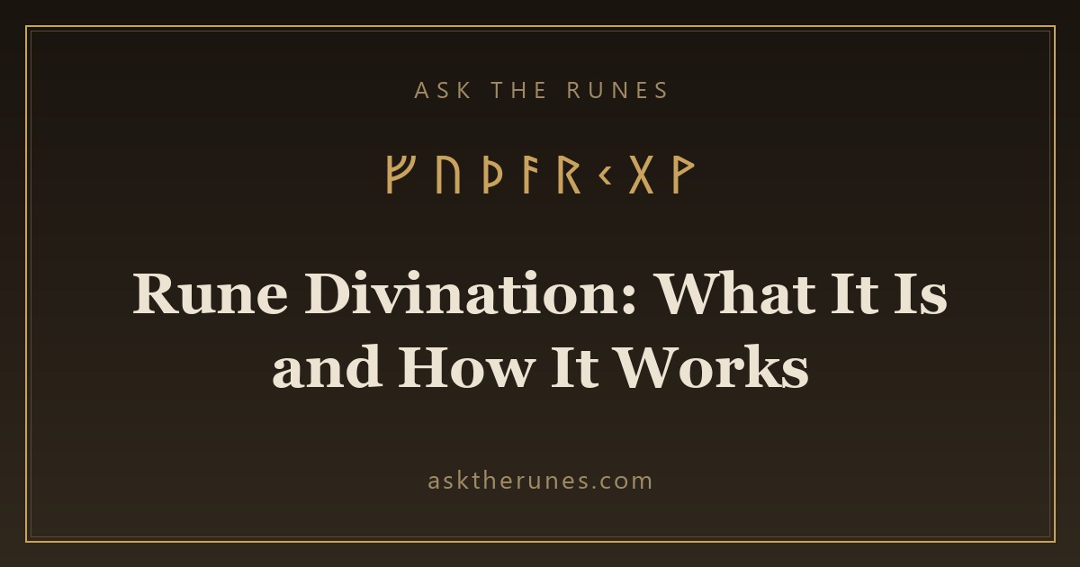Rune Divination: What It Is and How It Works - Ask the Runes