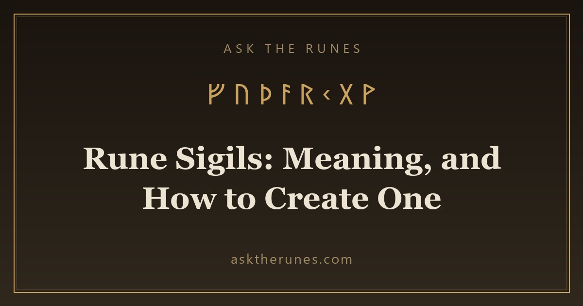 Rune Sigils: Meaning, and How to Create One - Ask the Runes