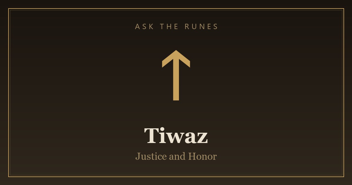 Tiwaz rune (ᛏ) - Ask the Runes