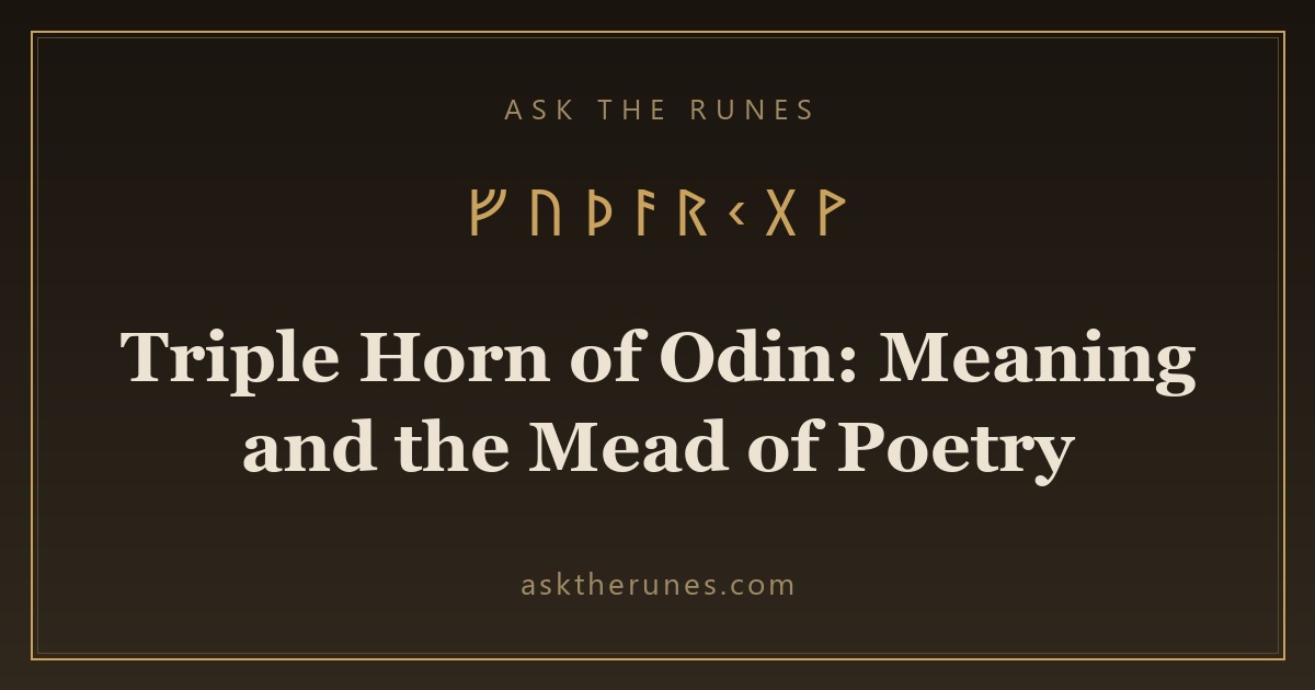 Triple Horn of Odin: Meaning and the Mead of Poetry - Ask the Runes