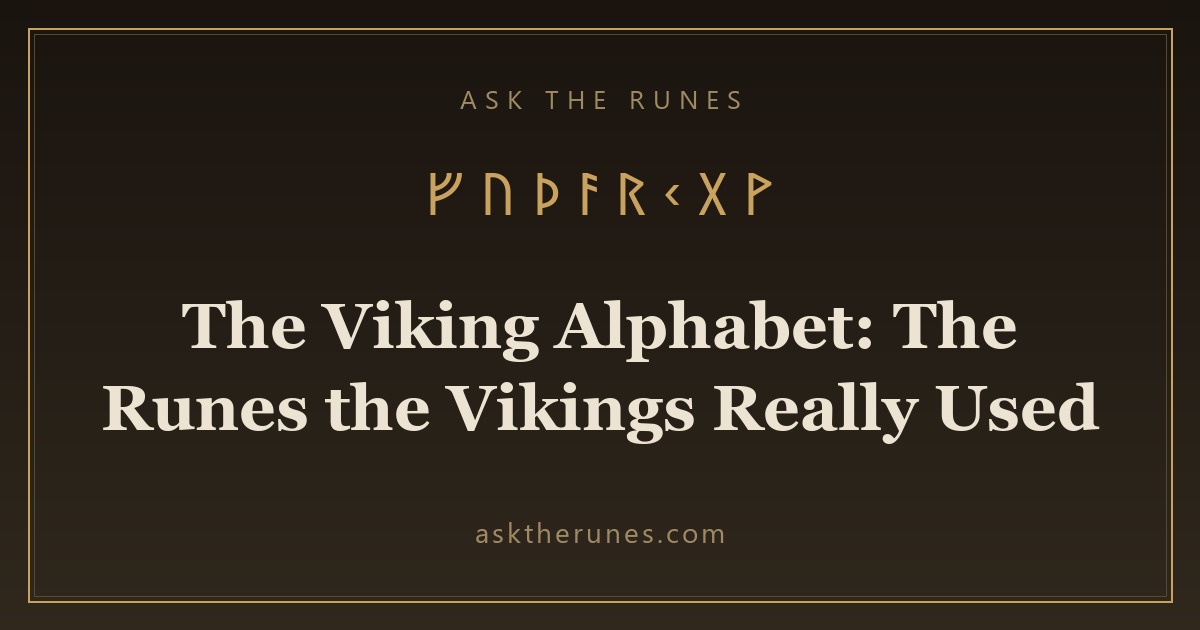 The Viking Alphabet: The Runes the Vikings Really Used - Ask the Runes